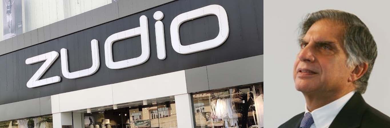 Clothing storefront beside a portrait used on the Zudio franchise slider